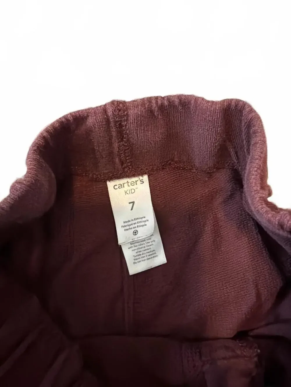 Carter's Kid Pants Size 7 Burgundy Casual Comfort
